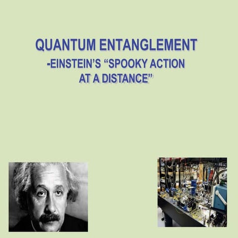 Quantum entanglement is one of the most intriguing and counterintuitive pheno...