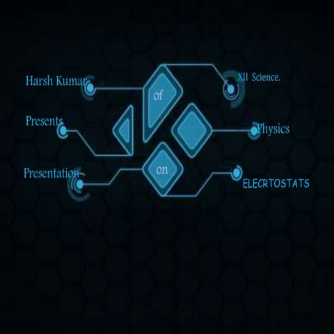 Physics; presentation  electrostat;   -harsh kumar;- xii science; -roll no 08