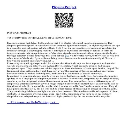 Physics Project | PDF