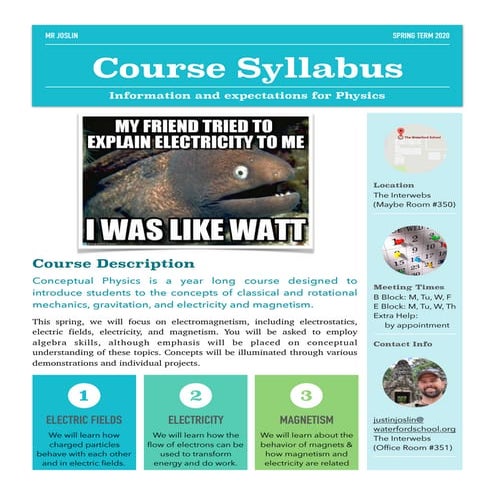 Physics Syllabus Spring 2020