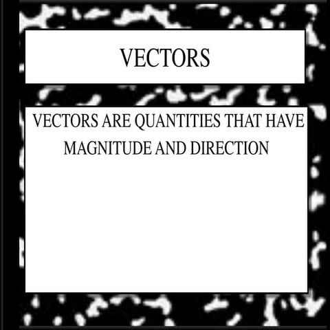 Physics Vectors Slides for High School Chmistry