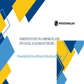 physicswallah ipo analysis and review...