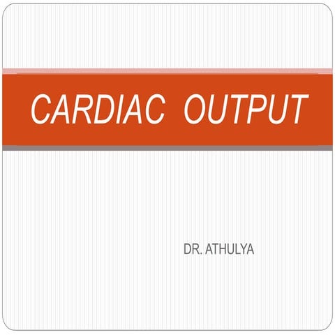  cardiac output