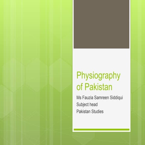 Physiography of Pakistan