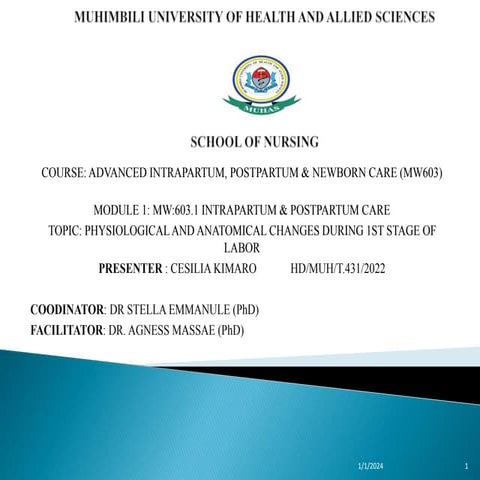 PHYSIOLOGICAL CHANGES IN FIRST STAGE OF LABOUR.ppt