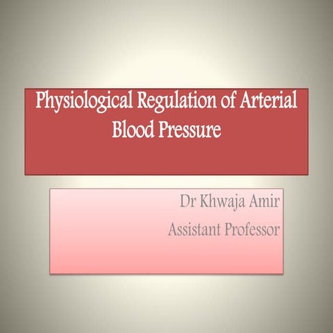 Regulation of arterial blood pressure (The Guyton and Hall Physiology ...