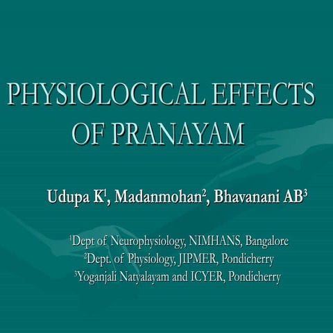 Physiologic effects of pranayama