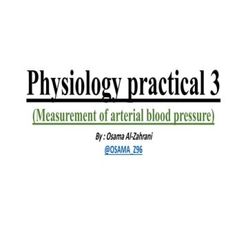Physiology (measurement of arterial blood pressure)