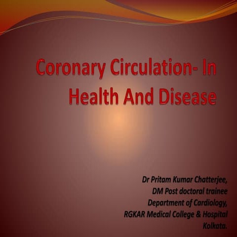Physiology of coronary blood flow 