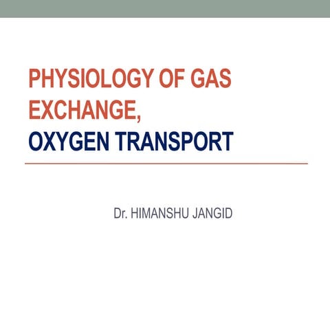 Physiology of gas exchange