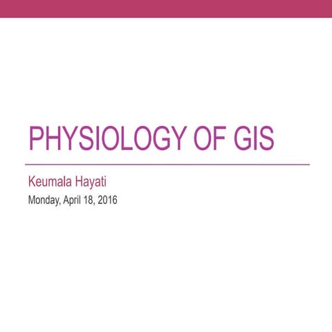 Physiology of GIS (Secretory Function of GI-tract)