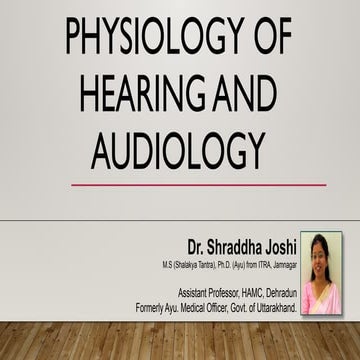 Comprehensive Physiology of Hearing and Audiology: Mechanisms, Tests ...