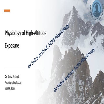 The Physiology of High Altitude Exposure