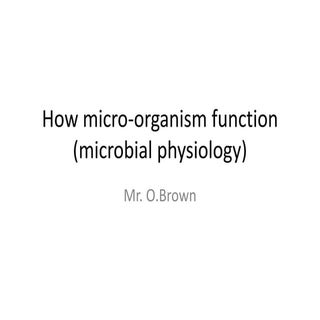 Physiology of microorganism 1