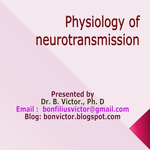 Physiology of neurotransmission