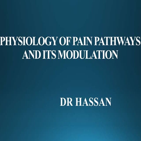 Physiology of pain pathways