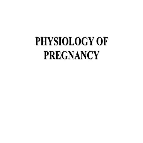 Physiological changes during pregnancy