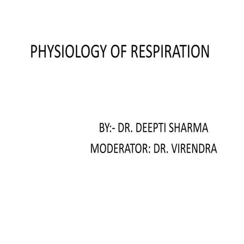 Physiology of respiration