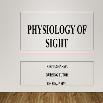 Physiology of sight