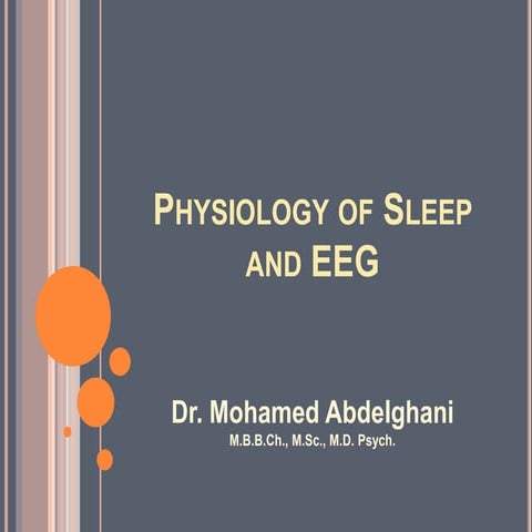 Physiology of sleep and E.E.G for undergraduates