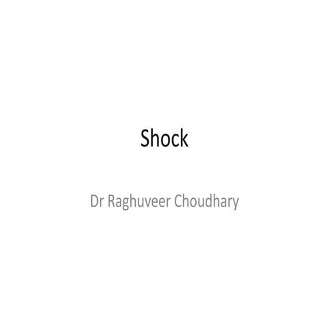 Physiology  of shock