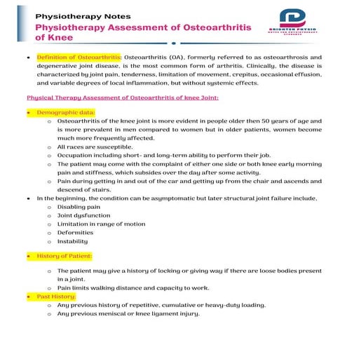 Physiotherapy Assessment of Osteoarthritis of Knee.pdf