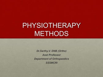 Physiotherapy methods