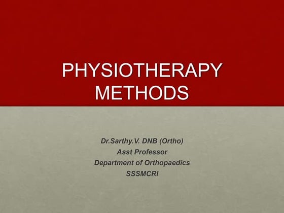Physiotherapy methods