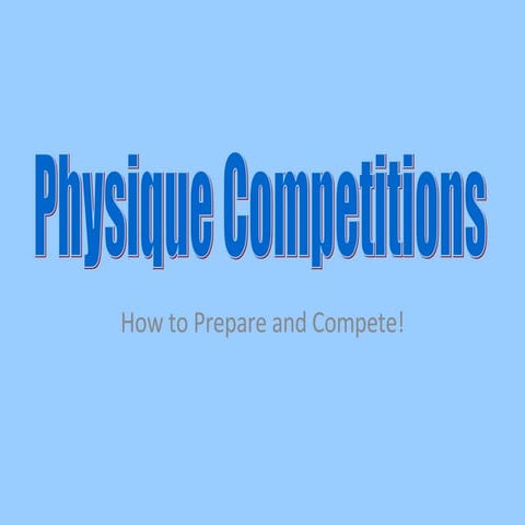 Physique Competitions | PPT