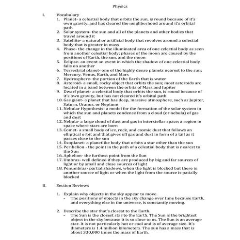 Comprehensive Physical Science 11 Summative Exam Review | PPTX