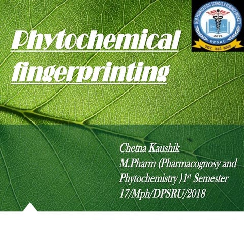 Phytochemical fingerprinting by hptlc and gc ms