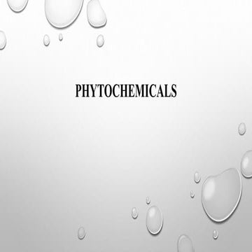 Phytochemicals