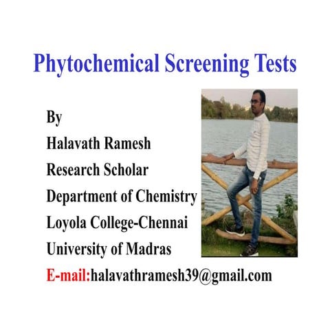 Phytochemical screening tests