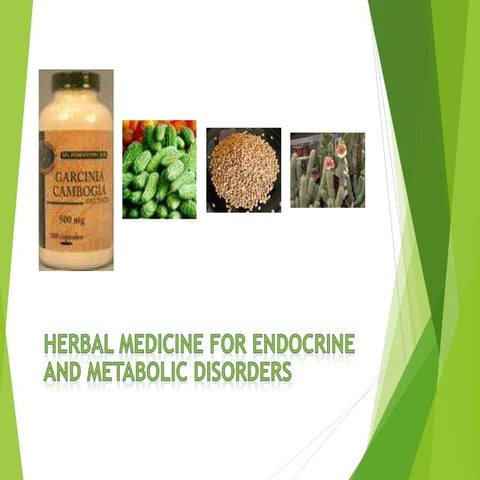 Phytotherapy of Endocrine and Metabolic Disorders
