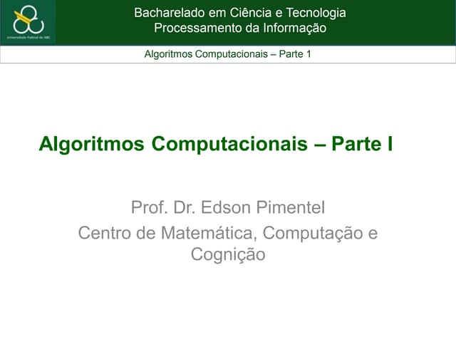 Aula 3 - Algoritmos computacionais - parte 1