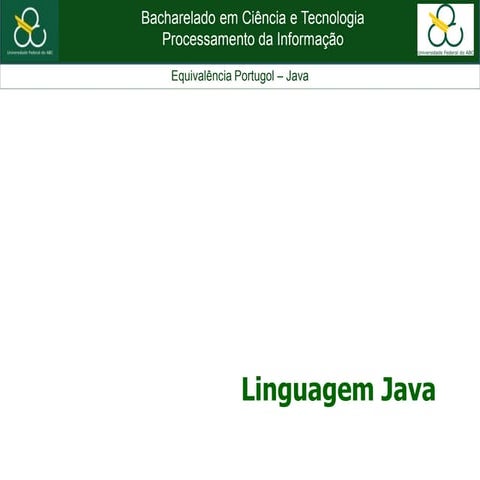 Aula 10 - Equivalência Java x Portugol Studio - parte 1