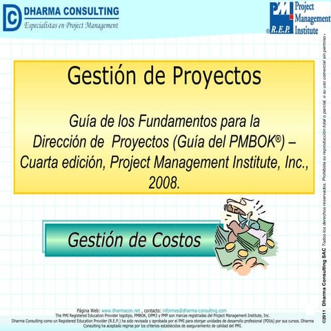 Gestión de Costos del Proyecto | PPTX