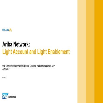 Ariba Network: Light Account and Light Enablement