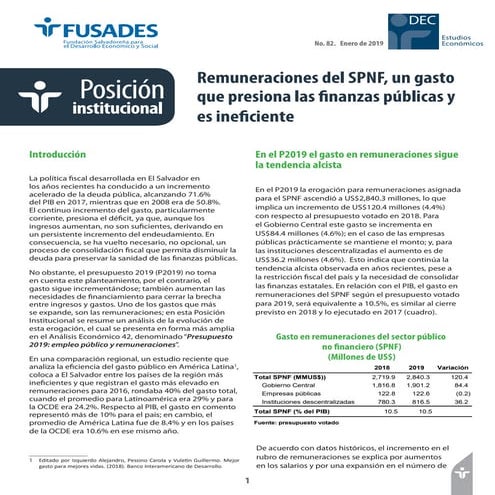 Remuneraciones del SPNF, un gasto que presiona las finanzas públicas y es ineficiente 