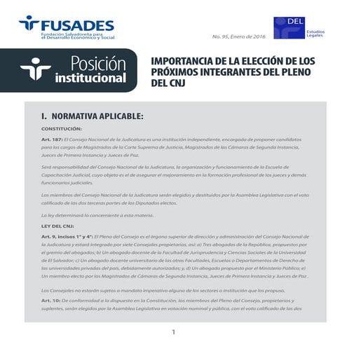 Importancia de la elección de los próximos integrantes del pleno del CNJ