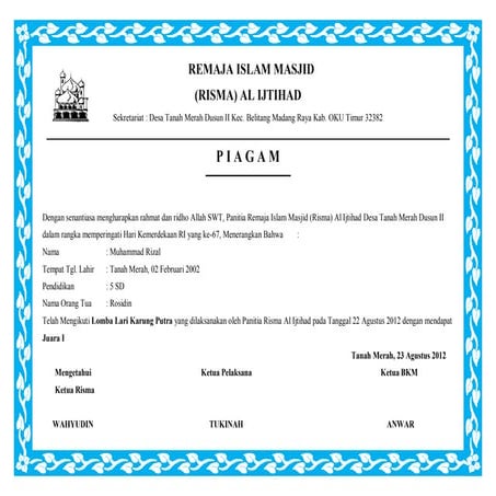 Piagam risma | PDF