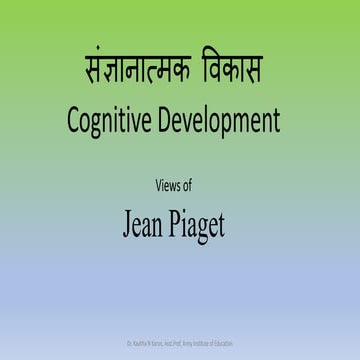 Piaget theory of Cognitive Development