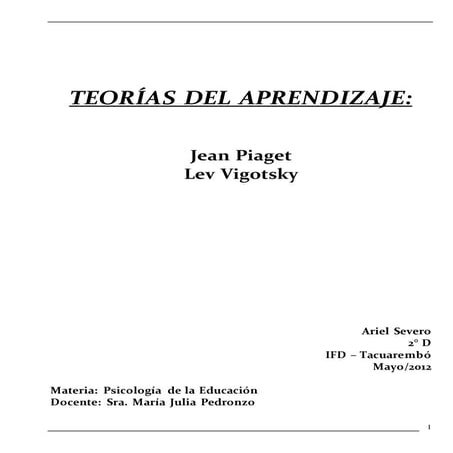 El enfoque constructivista de piaget | PPTX