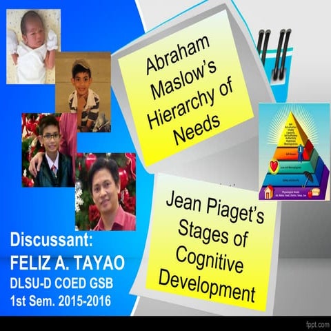 Piaget's cognitive development stages and maslow's hierarchy of needs