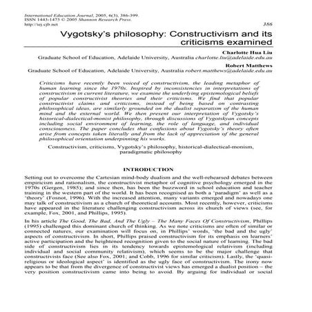 Piaget's constructivism