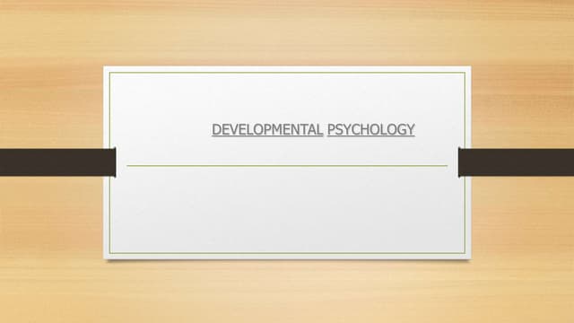 Piaget's theory of cognitive development 