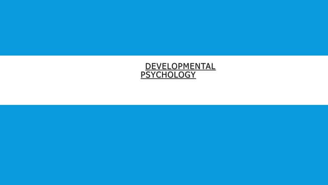Piaget's theory of cognitive development lecture 3
