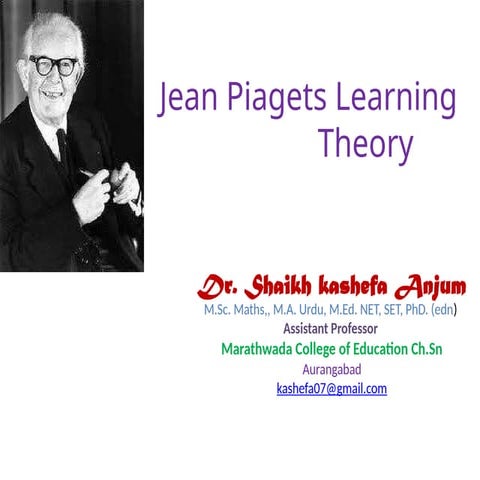 piagets theory of development with description