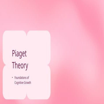 Cognitive Constructivism of Jean Piaget | PPTX