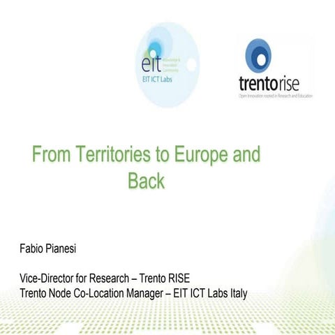 Pianesi - Dal territorio all'Europa e ritorno - Trentorise